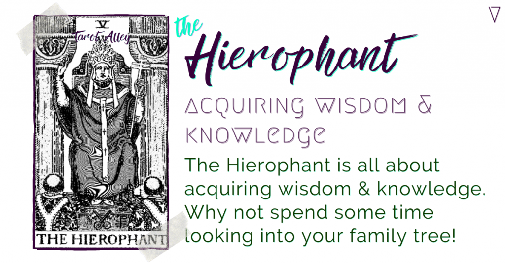 Intro Image: the Hierophant - acquiring wisdom & knowledge