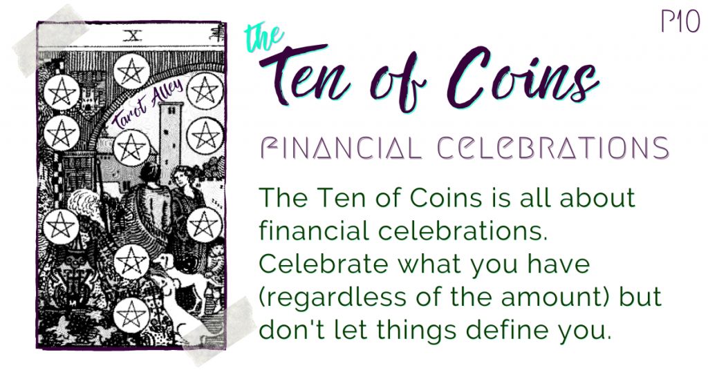 Intro: Ten of Coins Tarot Card Meaning - financial celebrations
