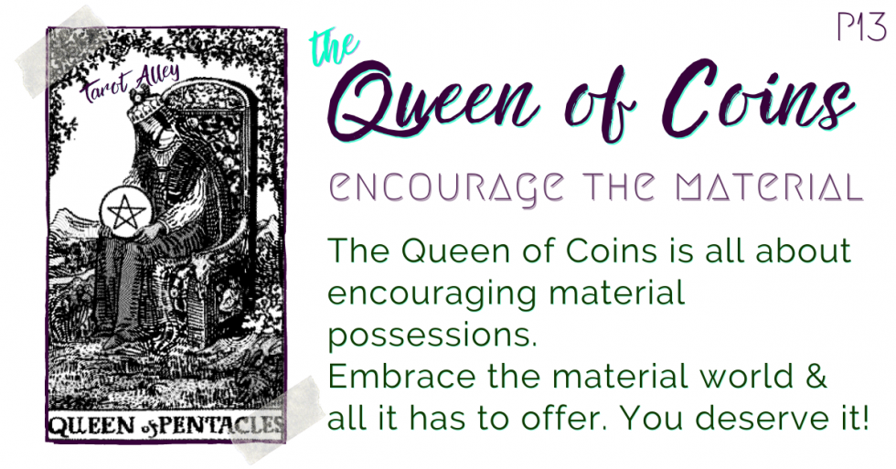 Queen Of Coins Tarot Card Meaning