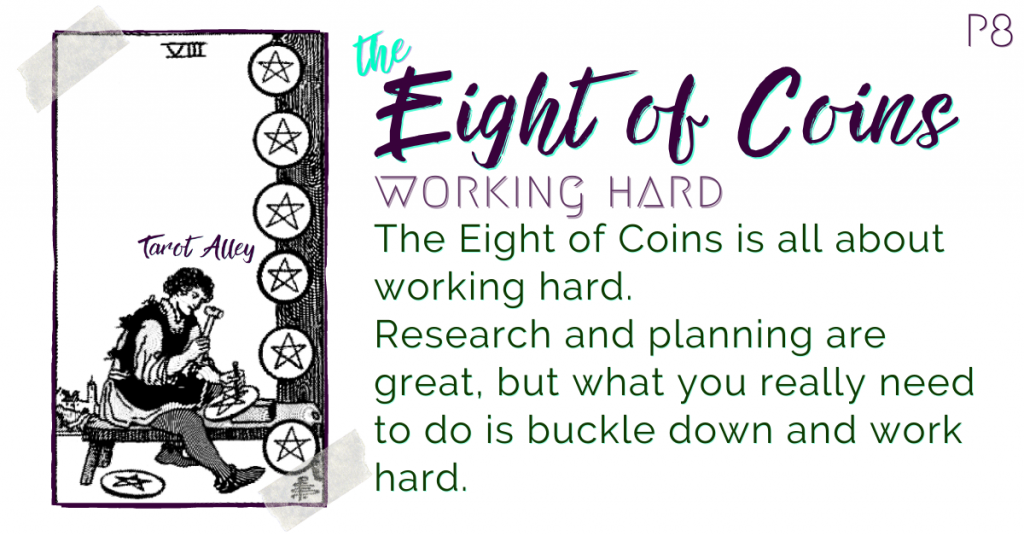 Intro: Eight of Coins Tarot Card Meaning - working hard
