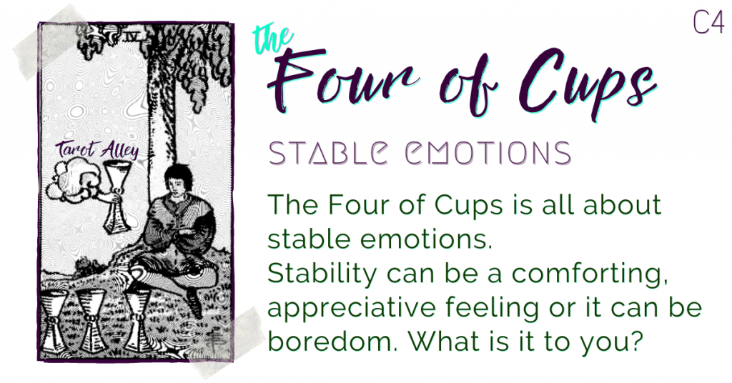 Intro: Four of Cups Tarot Card Meaning - stable emotions