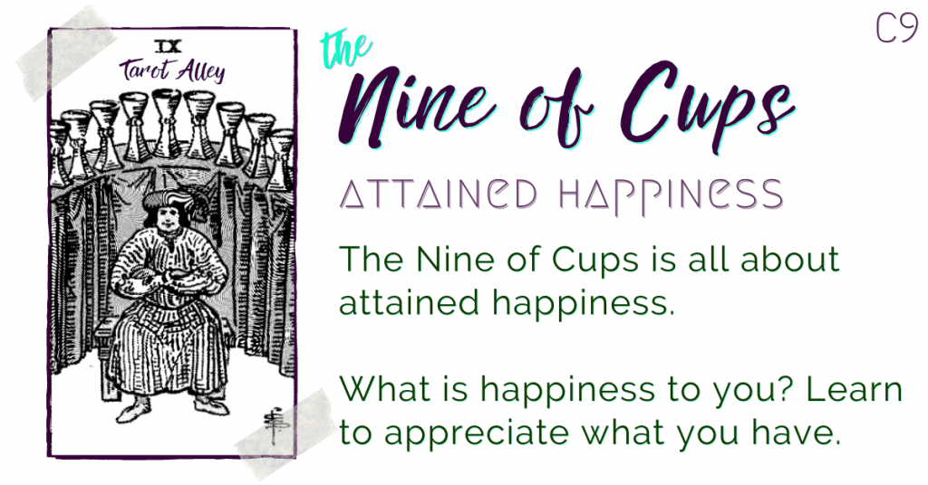 Intro: Nine of Cups Tarot Card Meaning - attained happiness