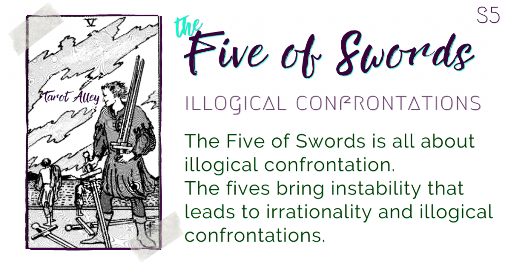 Intro: Five of Swords Tarot Card Meaning - illogical confrontaion