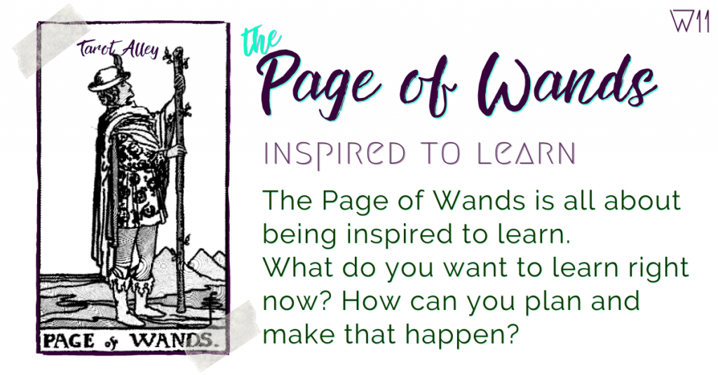 Intro: Page of Wands Tarot Card Meaning - inspired to learn