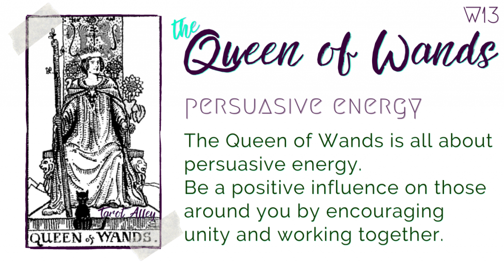 Intro: Queen of Wands Tarot Card Meaning - persuasive energy