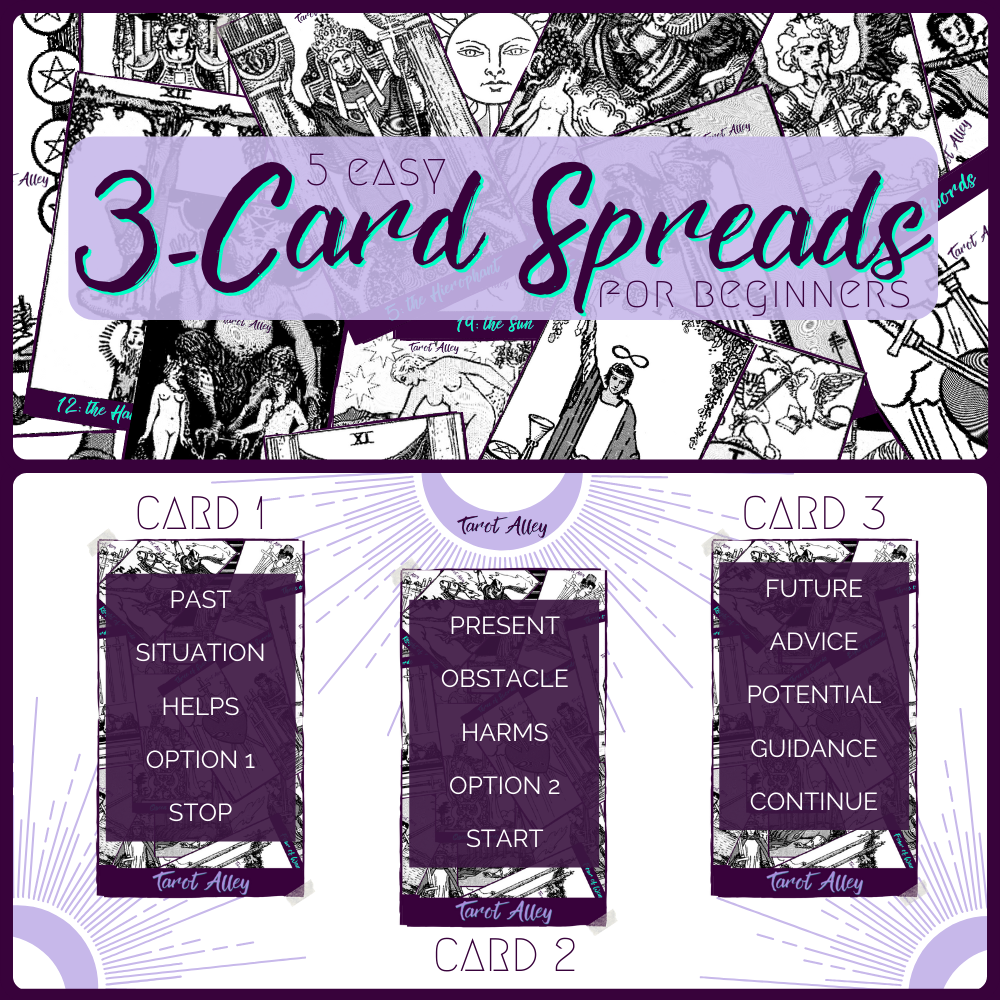 Square: 5 Easy 3-Card Tarot Spreads for Beginners